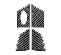 Bandes Décoratives Intérieures Voiture Pour Mercedes Pour Benz Classe E W211 2003-2009 Bouton Coffre En Fiber Carbone Revêtement D'habillage Autocollan Décoration(BLACK LHD)