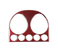 Bandes Décoratives Intérieures Voiture Pour Pour TT 8N 2001-2006 Fibre Carbone Tableau Bord Climatisation Panneau Commande Garniture Autocollants Décoratifs(Red 1)