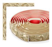 Bandes décoratives murales flexibles, bandes décoratives murales autocollantes, DIY moulure Champagne Or 2 x 300 cm 2 X PLINTHE PVC