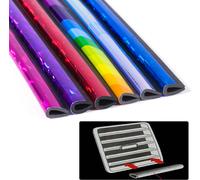 Bandes décoratives pour prise d'air conditionné de voiture Fournitures d'intérieur modifiées Placage électrolytique en forme de U Rose glacé brillant_10-pack