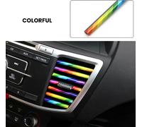 Bandes décoratives pour prise d'air conditionné de voiture Fournitures d'intérieur modifiées Placage électrolytique Forme en U Couleur claire_10-pack