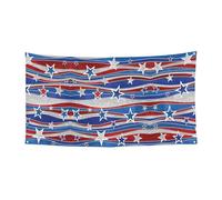 Bandes d'étoiles patriotiques imprimées Jour de l'indépendance Décoration de vacances Bannière de fête intérieure ou extérieure Célébrations d'anniversaire de remise de diplôme