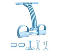 Bandes d'exercice Pédale, Bande d'extraction de Musculation Pliable - Pédale de Tension Sit Up - Abdomen Taille Bras Jambe Musculation Gym à Domicile(Blue)
