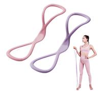 Bandes d'exercices - Bandes de traction en forme de 8 - Bandes d'exercices - Bandes d'exercice Pilates - Bandes de fitness avec poignée - Bande élastique pour le dos et les bras - Pour l'entraînement