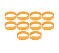 Bandes D'identification de Mouton, Collier de Chèvre, pour le Marquage, la Distinction et la Surveillance du Bétail, Matériau PU, Petit et Léger, 10 Pièces (36cm Orange)
