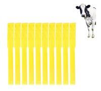 Bandes d'identification du bétail, 10 pièces bande de pied de vache bandes de marquage de bétail bandes de jambe de bétail pour la gestion de la ferme bétail mouton vache (BeufeegfbI8-14)