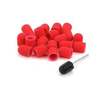 bandes d'ongle, Lot de 50 capuchons de ponçage for ponceuse à ongles, multicolores, tailles multiples, avec poignée en caoutchouc(Green)