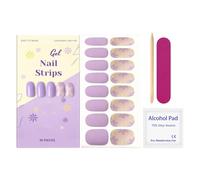 Bandes d'ongles en gel, enveloppes semi-durcies, autocollants de manucure floraux, conception sans lampe, finition longue durée, retrait facile à appliquer pour les femmes et les filles, voyage à domi