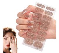 Bandes d'ongles en gel semi-durci - Autocollants complets pour vernis à ongles | Feuilles à ongles à et coller, Bandes d'ongles brillantes, faciles à appliquer et à enlever, ongles
