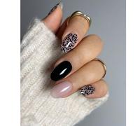 Bandes d'ongles en gel semi-durcissant (Léopard rose), Violet, 20/40 autocollants pour ongles en gel, Autocollants, Nécessite un rayonnement UV, Qualité salon, Ongles longue durée, Fournitures pour on