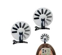 Bandes Drôles pour Cheveux | Barrette Tournante Amusante en Forme de Tête Noire | Accessoires Capillaires Décoratifs pour Femmes - Quotidien, Travail, Fête, Vacances, Défilé, Maquillage, Photographie,