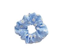 Bandes élastiques à cheveux en tissu à fleurs colorées for femmes, élastiques à cheveux simples, chouchous floraux, accessoires for cheveux en corde for filles(Blue)