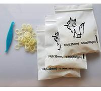 Bandes élastiques dentaires ambre 1/4 bandes de caoutchouc orthodontiques XX anneaux dentaires lourds en latex 6,5 oz dentiste idéal pour les dreadlocks tresses prêle + 1x placeur élastique gratuit