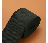 Bandes élastiques en nylon blanc et noir, 10 mm/15 mm/20 mm/25 mm/30 mm/35 mm/40 mm/45 mm/50 mm, pour vêtements et pantalons - Accessoires de couture - Noir 50 mm, 3 mètres - Autres