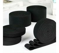 Bandes élastiques en nylon blanc et noir, 4 m / 8 m, 15 mm / 20 mm / 25 mm / 30 mm / 35 mm / 40 mm / 45 mm / 50 mm, pour vêtements et pantalons - accessoires de couture - noir - 30 mm - 4 mètres