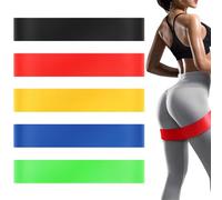 Bandes Élastiques Fitness, Set de 5 Bandes - 5 Niveaux de Tension, Guide d’Exercices, Sac de Transport - 5X Bande Resistance Musculation, Gym Elastique, Elastiques résistance