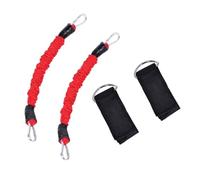 Bandes Élastiques Jambes, Entraînement Réglable Rouge, Fitness | Sangles Ajustables, Grip Cheville Confortable, Polyester Métal Mousse, Yoga et Sprints Courts, Athlètes
