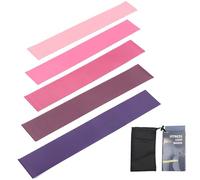 Bandes élastiques pour exercice - Bandes élastiques de force pour étirements - Équipement portable avec cinq niveaux de résistance pour entraînement à la maison, Pilates, yoga, exercice des jambes