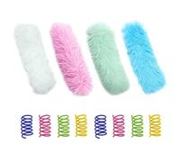 Bandes En Peluche À La Menthe 4 Pièces, Plumes 8 Pièces, Jouets Interactifs Pour Chats, Jouets À L'Herbe À Chat, Adaptés Aux Jouets Interactifs D'Intérieur, Fournitures Pour Animaux De Compagnie