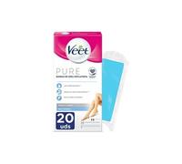 Veet Pure Bandas de Cera Depilatoria Piernas y Cuerpo Piel Sensible 20uds