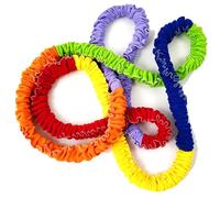 Bandes extensibles d'exercice de couleur arc-en-ciel de 9, 8 pieds - Équipement d'éducation physique pour le travail 'équipe pour les activités groupe jeu en plein air pour enfants