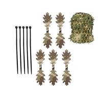 Bandes Feuilles de Camouflage pour Casque | 5 Pièces Bandes de Dissimulation pour Chasse | Équipement Extérieur Portable pour Jeux Passionnés Challenges | Exercices sur Le Terrain Nature