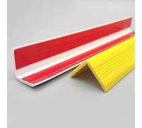Bandes for marches d'escalier Forme en L Profilé d'angle Autocollante Protection Profilé Souple Imperméable for l'intérieur et l'extérieur(Yellow,W 35mm/1.4in)