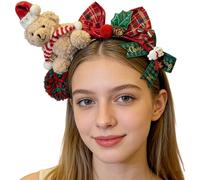 Bandes Frontales de Noël pour Femmes Cercles Cheveux avec Motif Ours