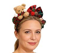 Bandes Frontales de Noël pour Femmes - Cercles Cheveux avec Motif Ours,Bandeau de Noël avec Ours pour Filles,pour Adolescents Fêtes Célébrations Anniversaires Photos