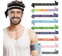 Bandes frontales et Bracelets personnalisés pour Hommes & Femmes - Ruban personnalisé avec nom/Logo - Accessoires de Mode pour Sports et activités, de 5 à 500 pièces