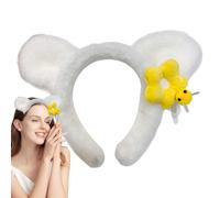 Bandes Frontales Tendances Pour Femmes,Bandeau Yoga Anti-Dérapant Oreilles Ours Mignon - Bandes Oreilles Ours Mignon Antidérapantes Protection Lavage Visage Styling Quotidien Yoga Pilates Sport Spa Ma