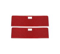 Bandes Garniture Moulure Intérieure Lot De 2 Autocollants Décoratifs En Fibre De Carbone Souple Pour Coffre De Rangement Arrière, Pour Nissan 350Z 2006-2009 Décalcomanies Intérieures Voiture(Rouge)