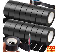 Bandes isolantes électriques en PVC, résistantes à la température, ruban isolant noir thermique, bandes de Protection auto-adhésives pour fils électriques 20roll(120m)