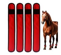 Bandes LED pour Jambes de Cheval | 4 Pièces Jambières Équestres Visibles,Accessoires de Sécurité pour Animaux avec 4 Modes - Sécurité Équestre pour Parades Fermes Randonnées Nocturnes et Centre Équest