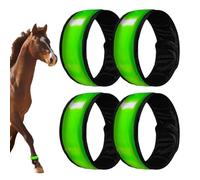 Bandes LED pour Jambes de Cheval,Lot de Guêtres de Sécurité | Accessoires de Sécurité pour Animaux avec 4 Modes | Équestre pour Parades Fermes Randonnées Nocturnes et Centre Équestre
