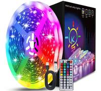 Bandes lumineuses LED Contrôleur IR 44 touches Veilleuses Décoration Salon Fête de Noël Chambre à coucher Veilleuses 1 m,2 m,3 m,5 m,10 m,15m,20 m,30 mABS