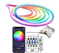 Bandes Lumineuses LED RGB,Décoration Intérieure à Couleurs Changeantes - LED Corde Lumineuse Néon Intelligent avec Contrôle par Application | pour Home Cinéma Sous Meuble de Cuisine Chambre à Coucher