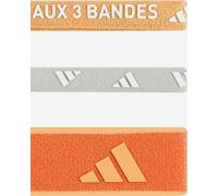 Adidas Bandeaux d'entraînement unisexes – Lot de 3, multi-largeur – Orange/Mandarine/Gris/Blanc L