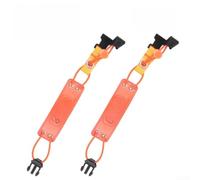 Bandes réfléchissantes haute visibilité pour course de nuit - Brassards de sécurité réglables pour cyclisme, jogging, promenade du chien - Sangle élastique en PVC - 275 x 30 mm - Orange