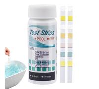 Bandes Test Spa - Bandes Test Piscine Précis - Papier Réactif Rapide Set Nettoyage Durable pour Eau Salée Spa Bain à Remous