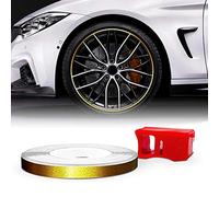 Bandes Wheel Trim Racing pour les Jantes des Voitures, Doré, 5 mm x 6 mt, or, magnésium