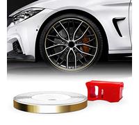 Bandes Wheel Trim Racing pour les Jantes des Voitures, Doré Lustré, 5 mm x 6 mt, Or brillant