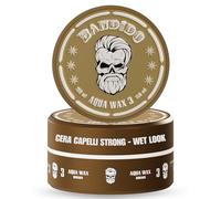 Bandido Aqua Hair Wax N.3 - Cire à cheveux pour homme - 150 ml | Tenue forte, effet brillant et style durable | Cires modelantes homme effet brillant et humide parfum frais pour tous les types de
