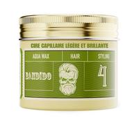 BANDIDO Aqua Wax Green 4 - Cire cheveux homme tenue légère, effet brillant - Cire pour cheveux modelante parfum fruité - Fibre coiffante pour tous types de cheveux - 125 ml