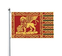 Bandiera del Veneto Drapeau traditionnel double face - 9,5 x 1,5 m - Décoration d'extérieur durable - Pour la maison ou la fête - Drapeau de bienvenue