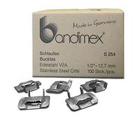bandimex Lot de 100 boucles V2A 12,7 mm - 1/2"