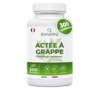 Bandini® Actée à grappe 300 comprimés | Cimicifuga racemosa ou Actaea racemosa rhizome extrait sec | Complément alimentaire Vegan | 300 mg par dose quotidienne | Supplément Naturel et Végétalien