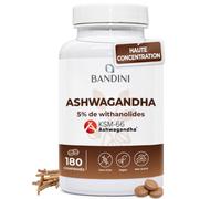 Bandini® Ashwagandha KSM-66® - 180 comprimés végétaliens pour 6 mois - | Withania Somnifera (Ginseng indien) Extrait pur de haute résistance - 5% de witanolides - Supplément naturel contre le stress