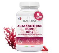 Bandini® Astaxanthine pure 18 mg d'Algue Haematococcus Pluvialis | 270 gélules pour 9 mois | Concentration & Biodisponibilité Élevées | Antioxydant naturel et puissant | Sans Additifs, 100% vegan