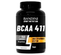 Bandini® BCAA 4.1.1 avec Vitamines B1 et B6-150 Comprimés puissants 4:1:1 | Recuperation musculaire et réduction de la fatigue en pre-workout - Musculation, Fitness et autres sport | Sans sucres